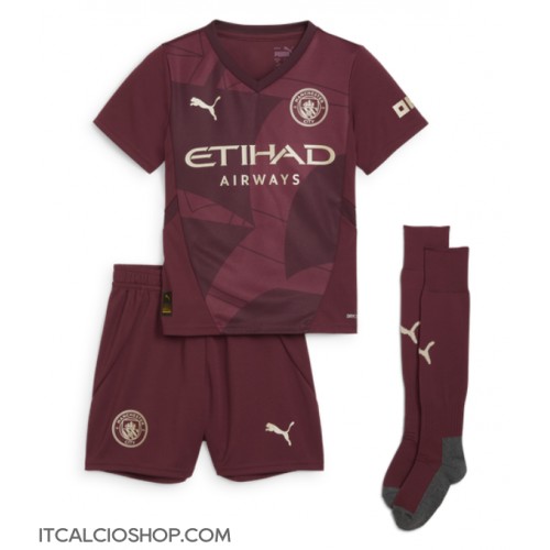 Manchester City Matheus Nunes #27 Terza Maglia Bambino 2024-25 Manica Corta (+ Pantaloni corti)